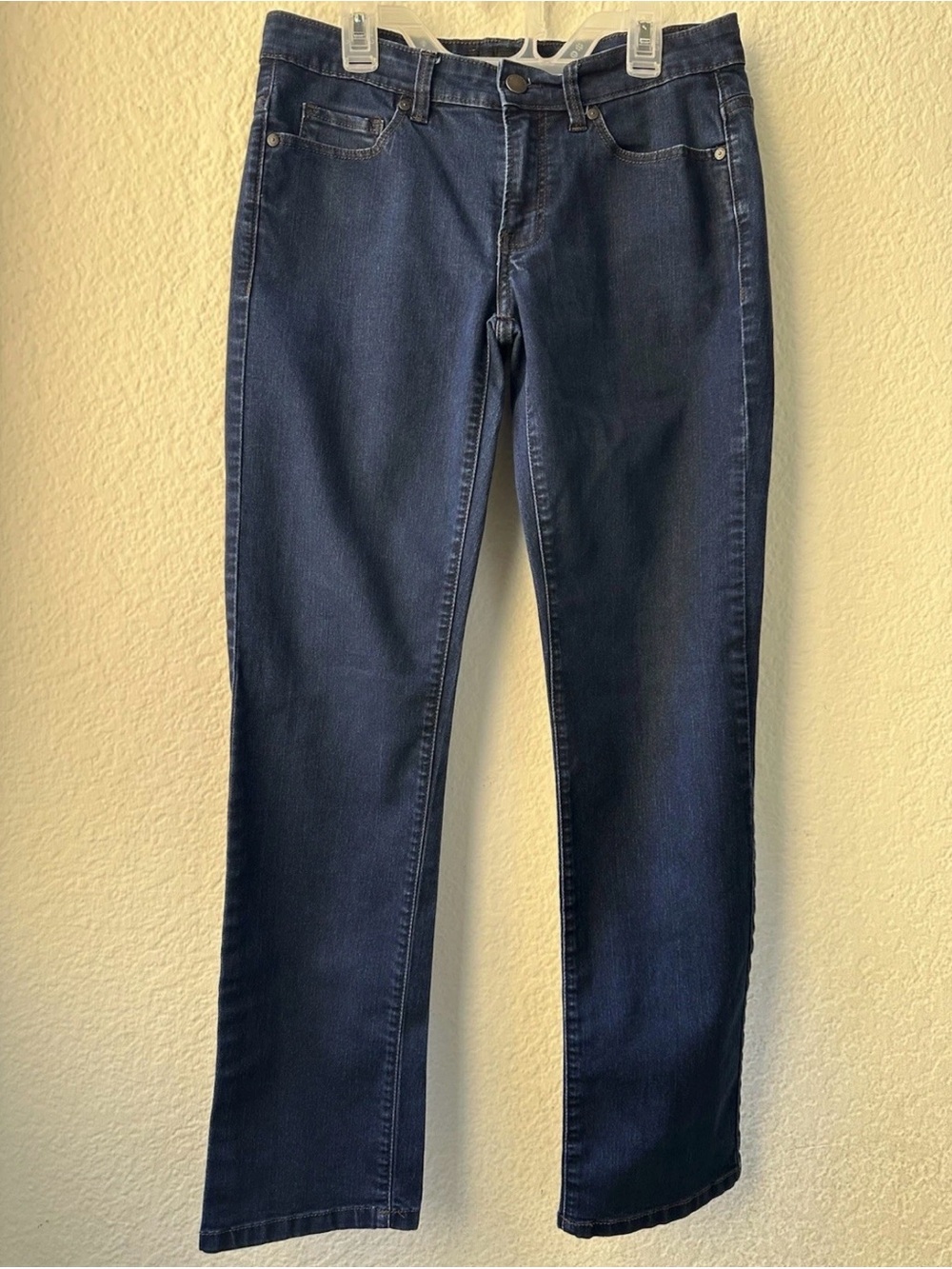 Calvin Klein Women’s Dark Wash Straight Leg Denim Jeans